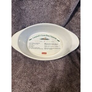 Campbell's Green Bean Casserole 50th Anniversary Ceramic Dish 1.5 Qt Double Hand